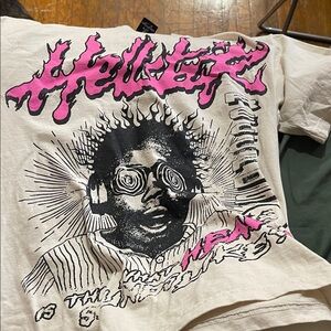 Hellstarz Kids Graphic Tee - Cream and Pink